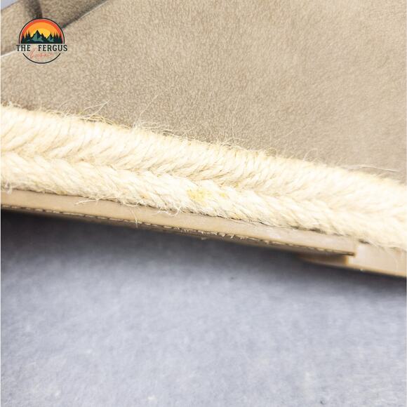 Brash Wedge Strappy Heel Sandal Tan Nude Jute Back Zip Open Toe Women's Size 7 - Picture 11 of 12